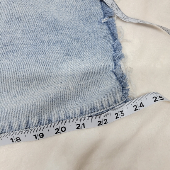 Women's Light Wash High-Waisted Kancan Jeans, Button-Fly and Frayed Hem SZ 16 - Picture 11 of 14